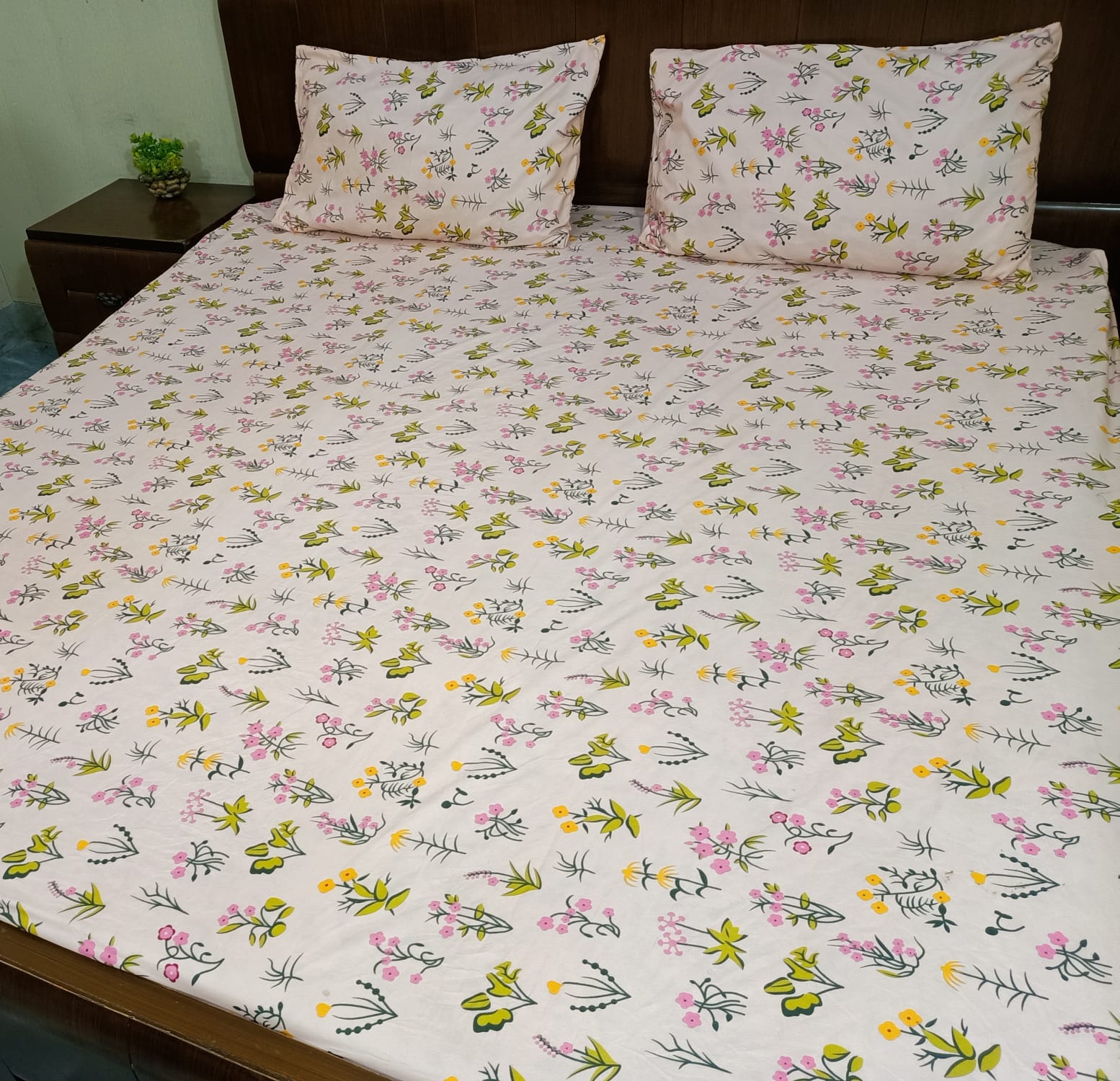 Printed Fitted Bedsheet – King Size