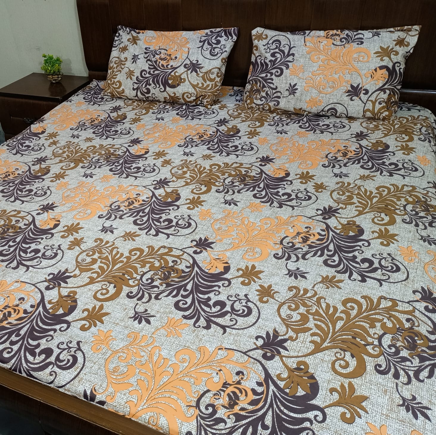 Printed Fitted Bedsheet – King Size