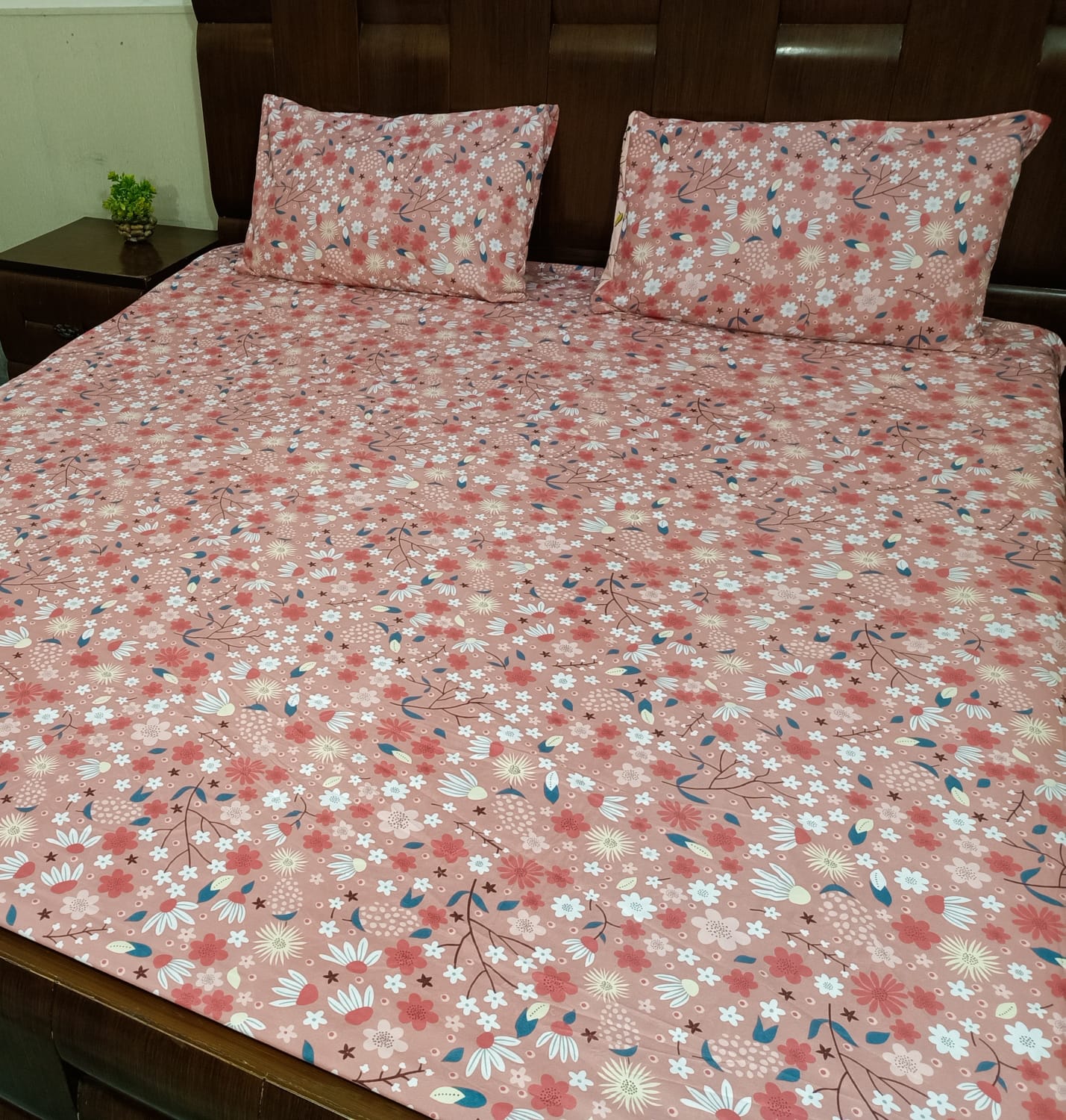 Printed Fitted Bedsheet – King Size
