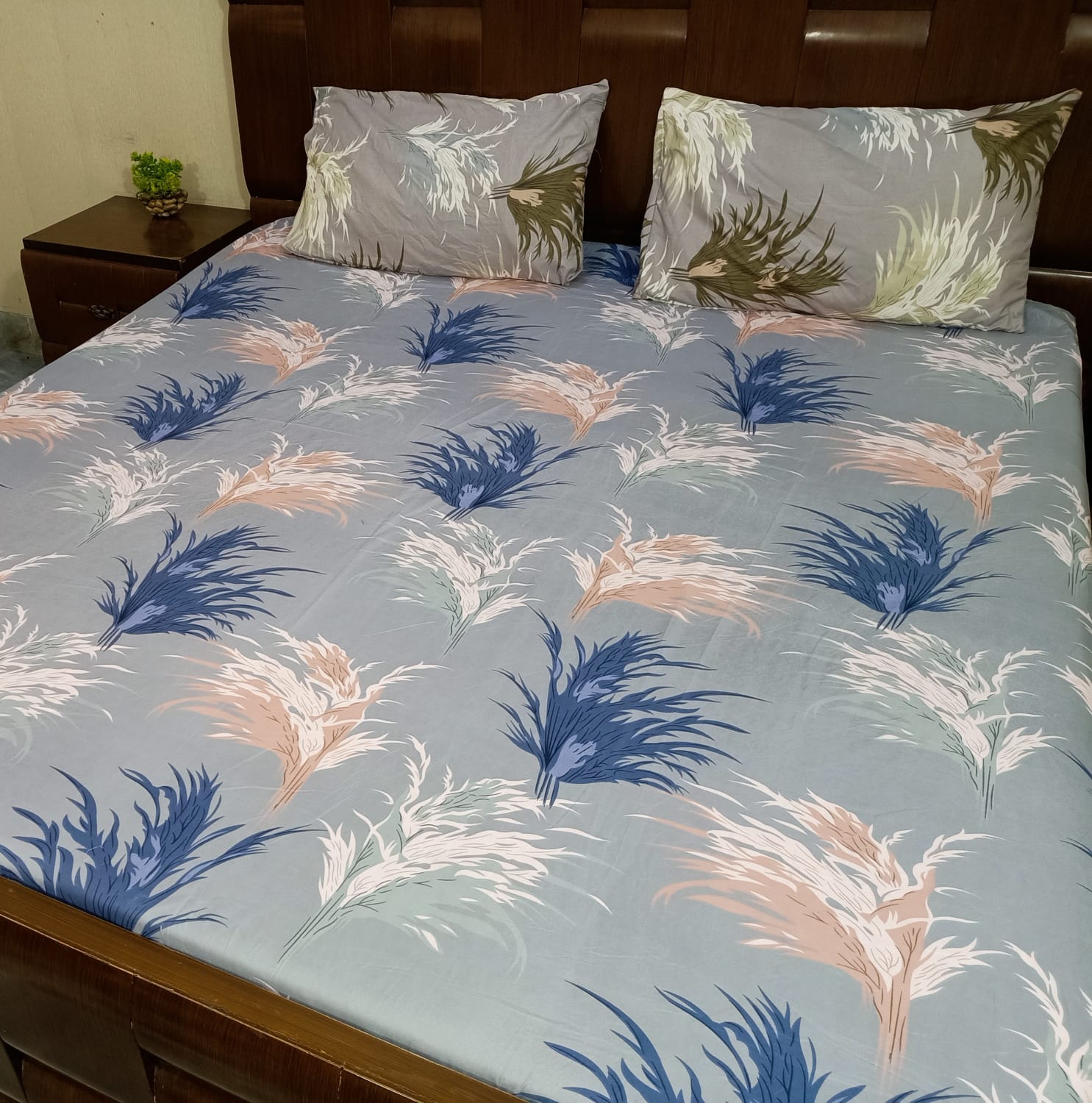 Printed Fitted Bedsheet – King Size