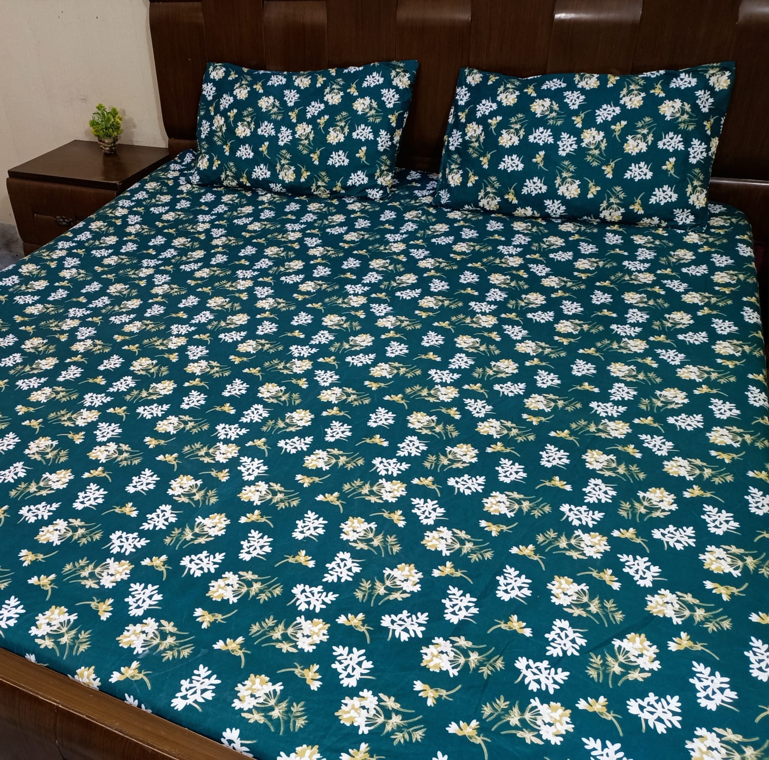 Printed Fitted Bedsheet – King Size