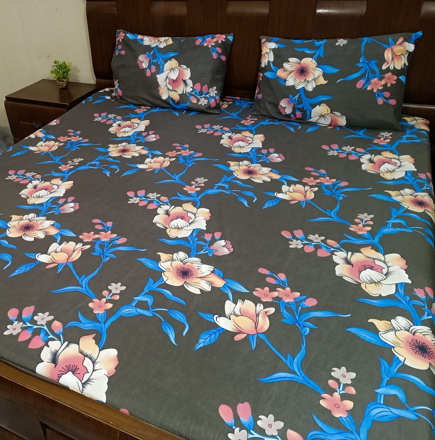 Printed Fitted Bedsheet – King Size