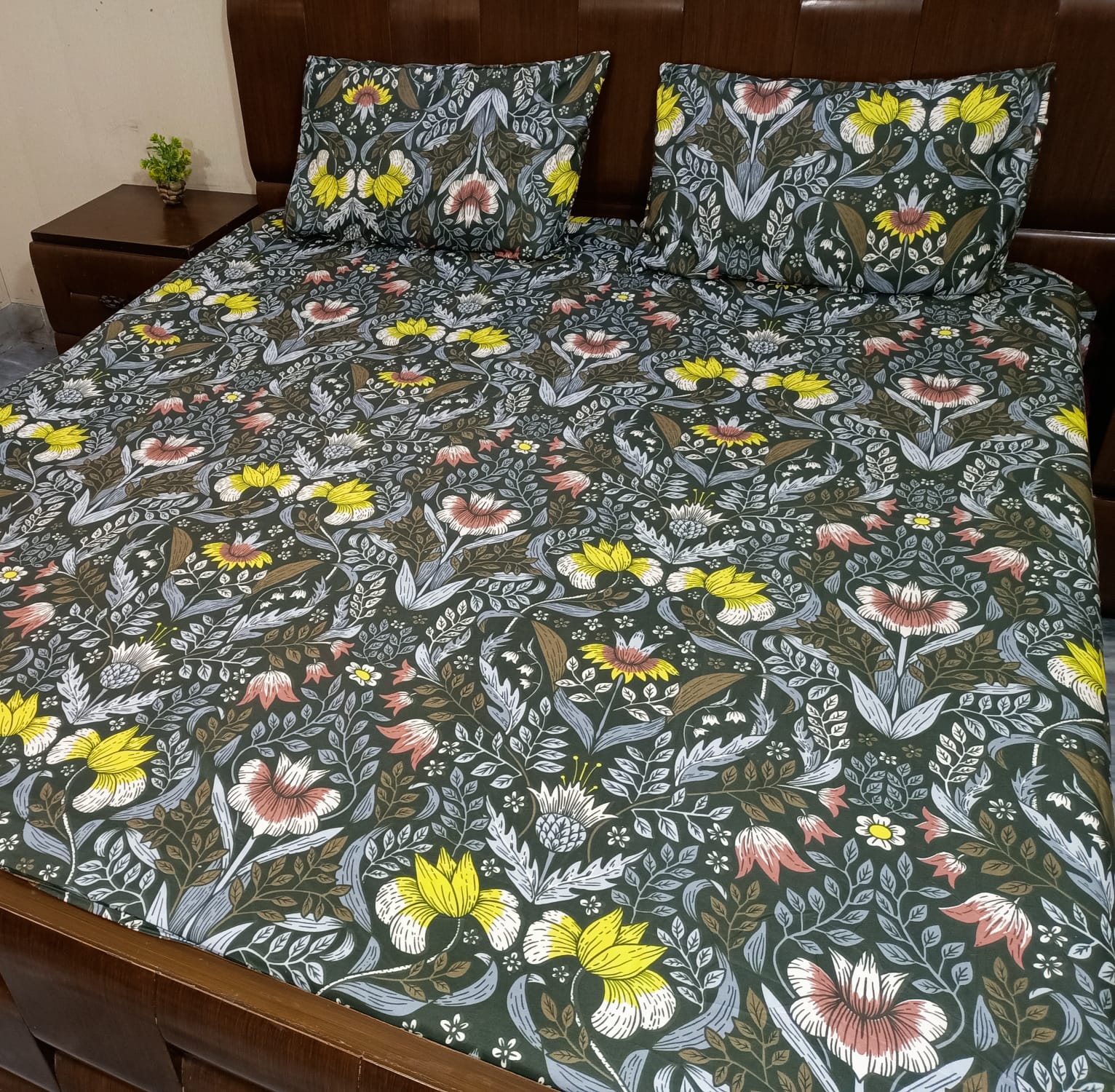 Printed Fitted Bedsheet – King Size